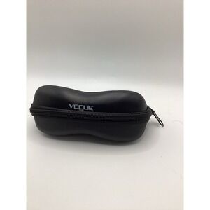 Vogue Authentic Semi-Hard Zipper Eyeglass/Sunglass Case Medium-Large Size BLACK